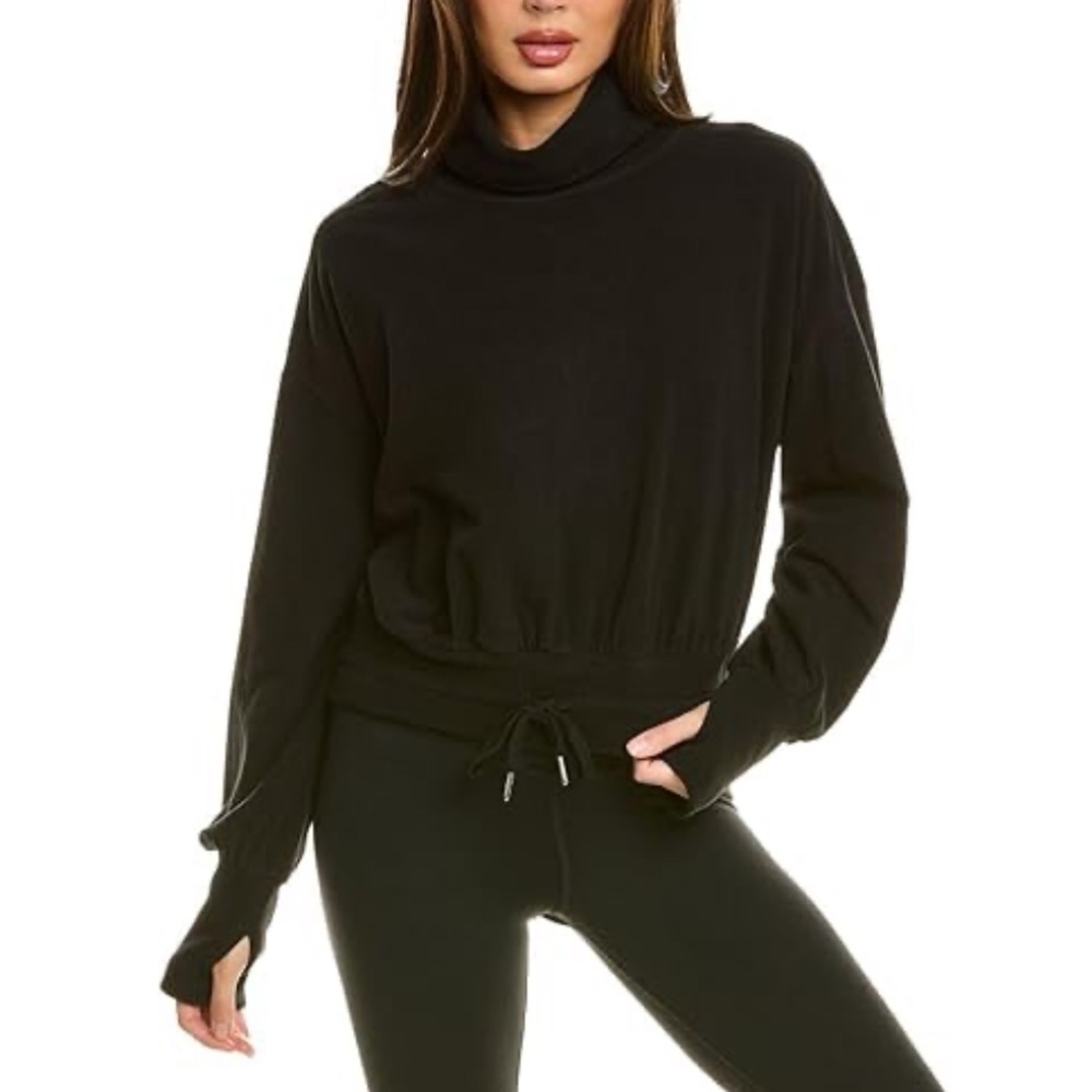 SWEATY BETTY FUNNEL TURTLE NECH SWEATSHIRT SIZE 6 EUC